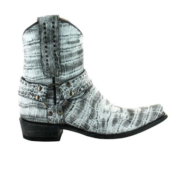 Old Gringo Aria Plain Harbor Grey Harness Snip Toe Western Cowgirl Boot 7.5 B - Picture 5 of 14